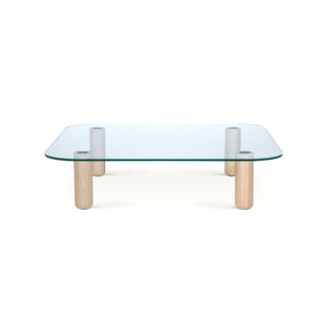 Big Sur Large Low Coffee Table - Clear Glass