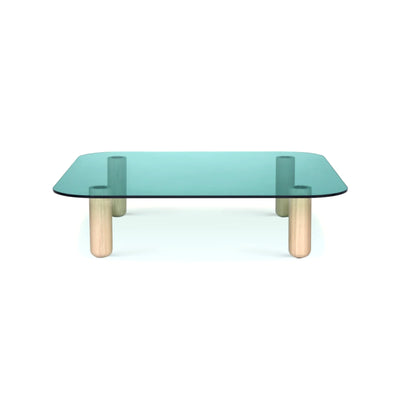 Big Sur Large Low Coffee Table - Green Glass