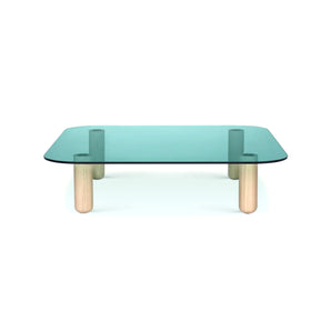 Big Sur Large Low Coffee Table - Green Glass
