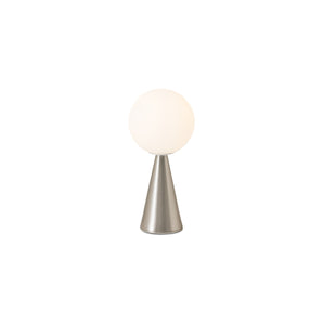 مصباح طاولة صغير من بيليا - نيكل/أبيض