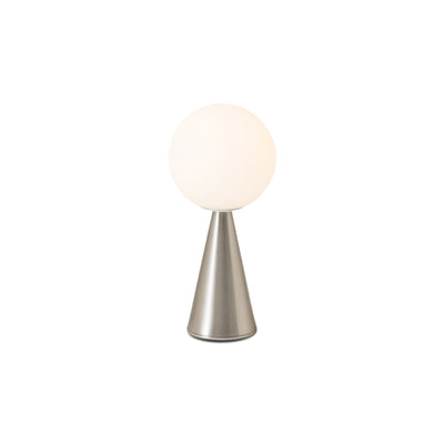 Bilia Table Lamp - Nickel/White