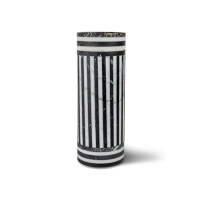 Bloom 2 Vase - Arabescato/Marquina Marble
