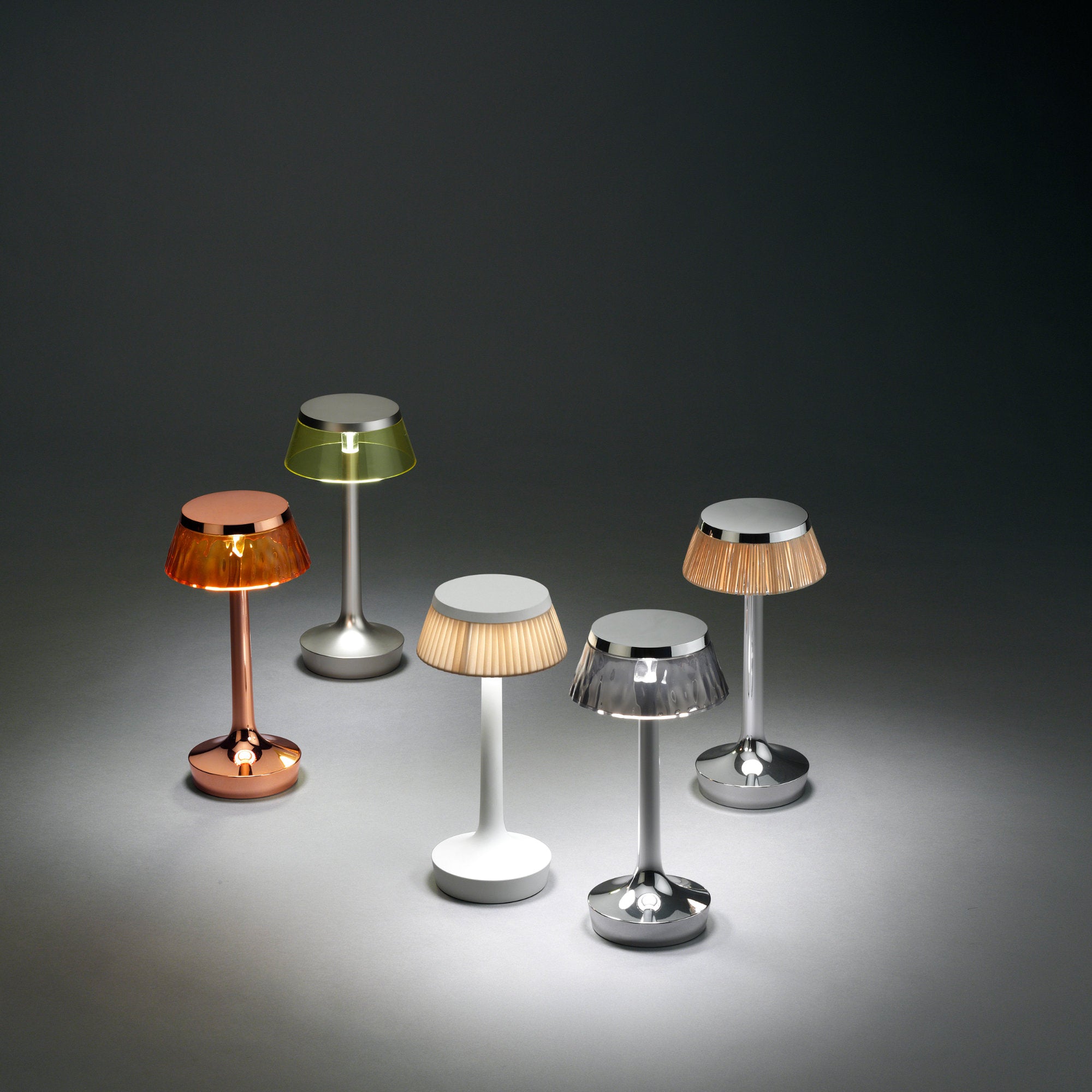 Bon Jour Unplugged Portable Table Lamp - Almost White