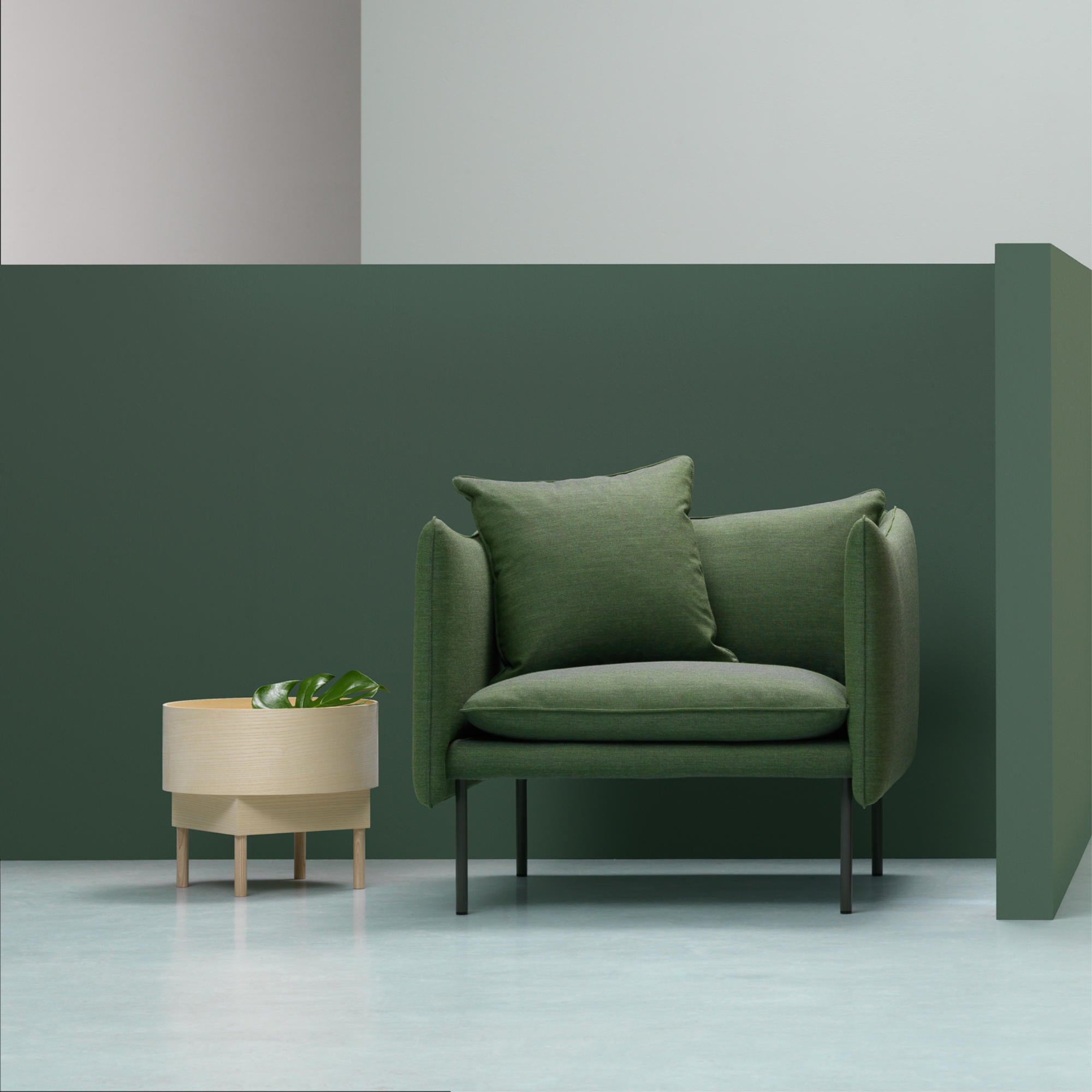 Bowl Large 60 Side Table - White Stained Ash-2