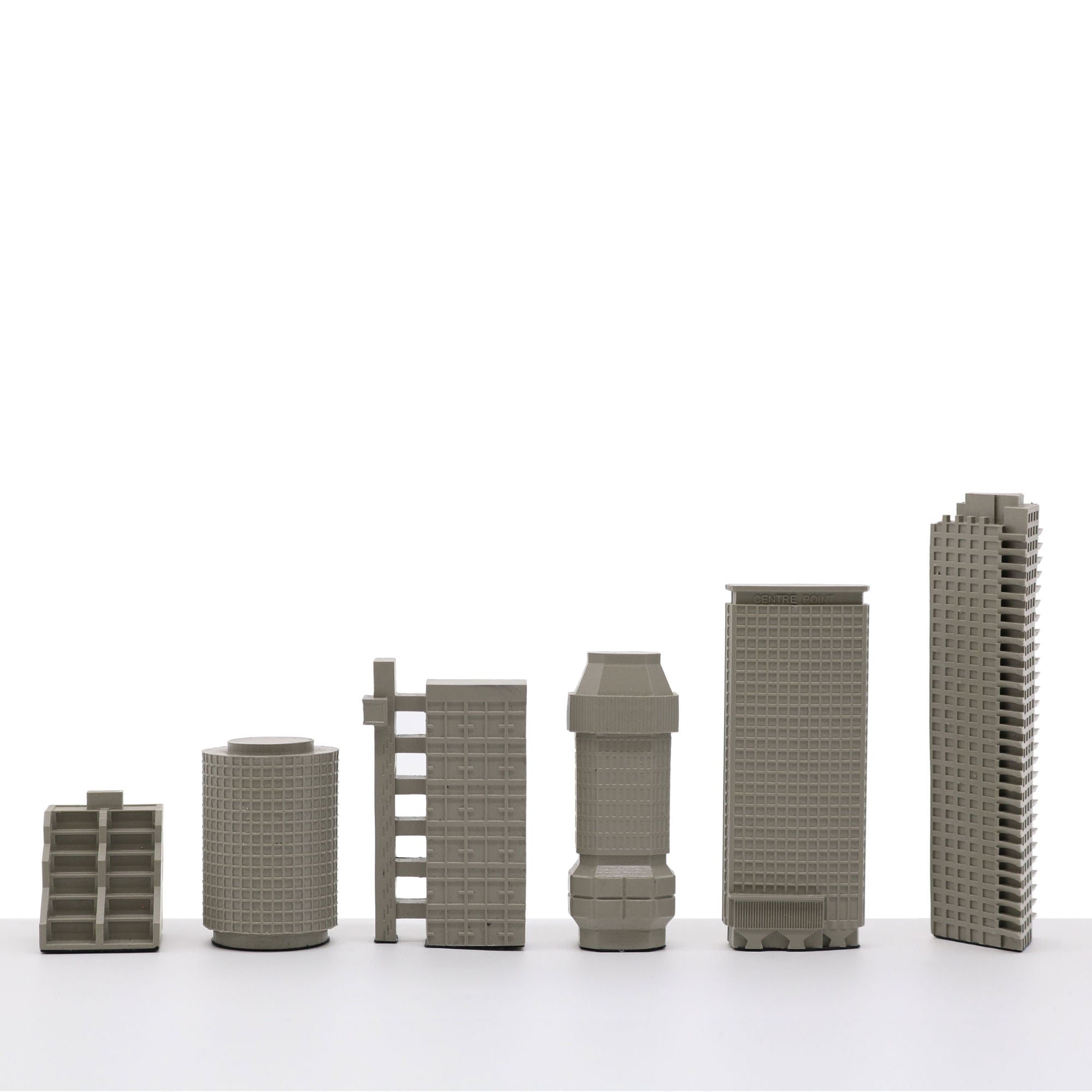 Brutalist Chess Set - Wooden Brutalist Board-4