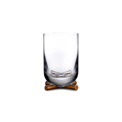 Camp Whisky Glass - Large/Clear/Brass