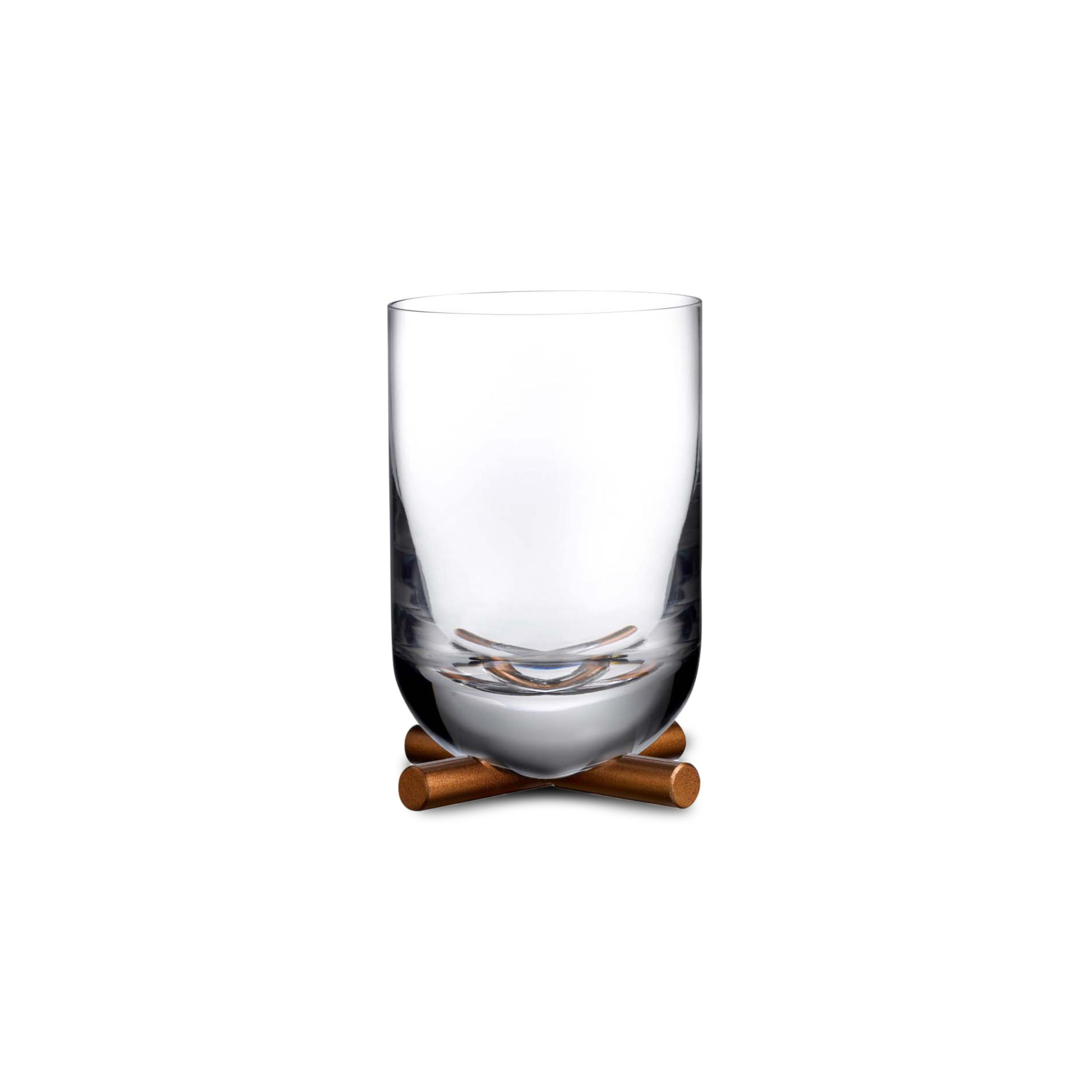 Camp Whisky Glass - Large/Clear/Brass