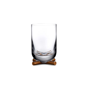 Camp Whisky Glass - Large/Clear/Brass