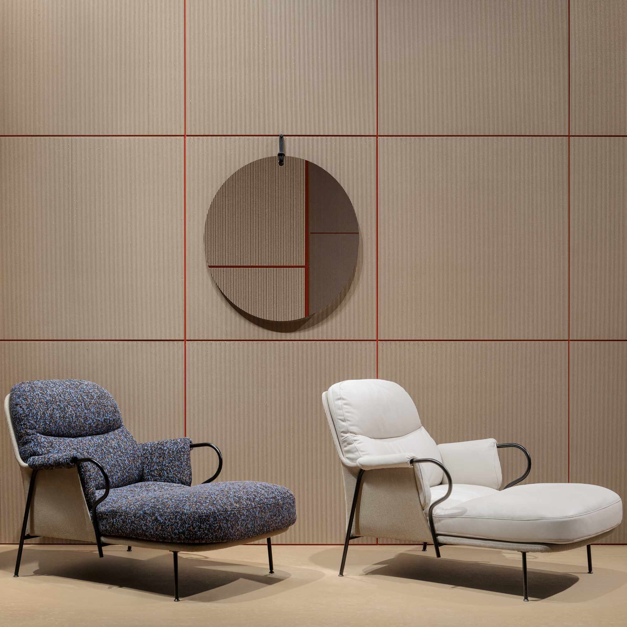 Lyra Chaise Longue - Fabric E (Barnum Lana 24)