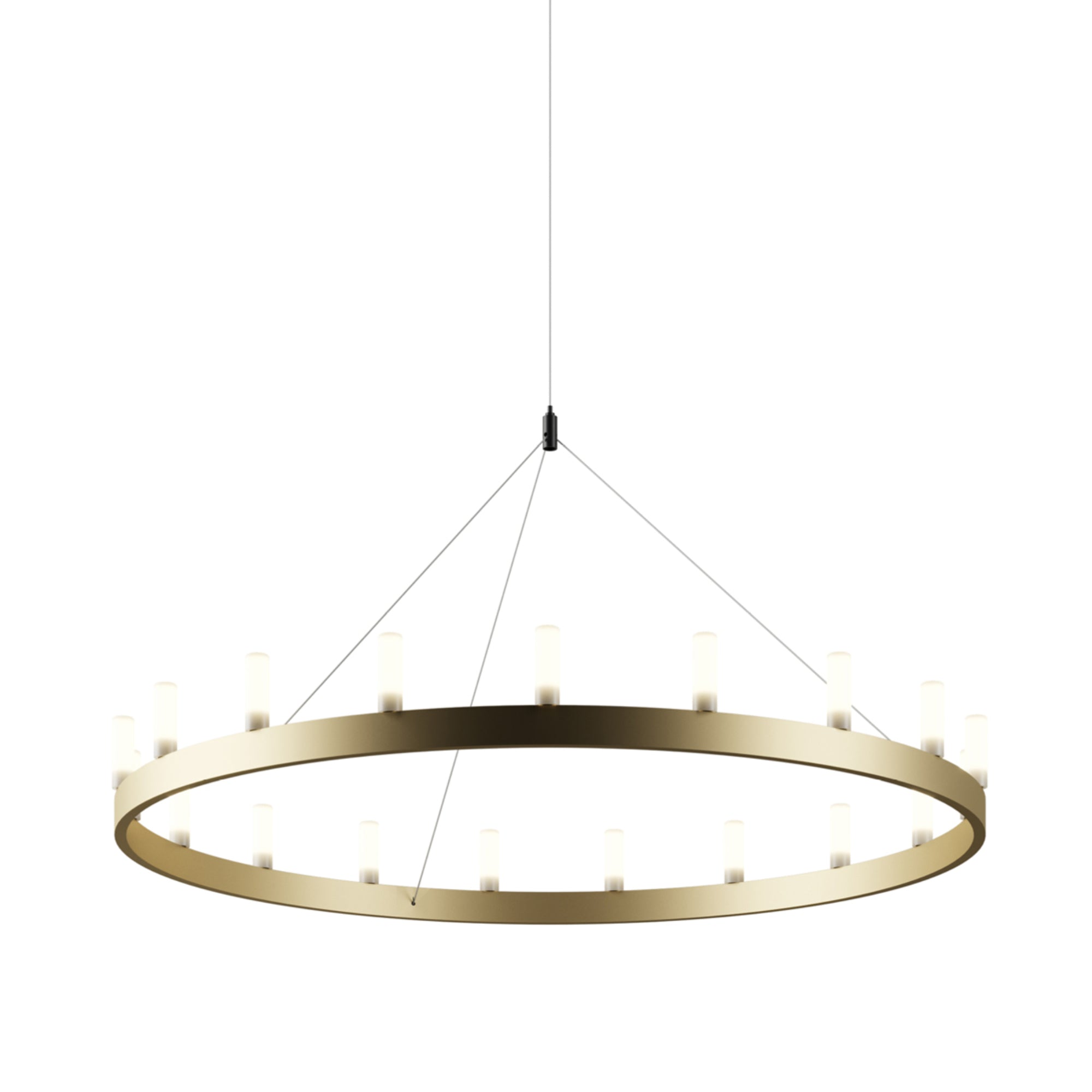 Chandelier Single Round 150 Pendant Lamp - Satin Gold