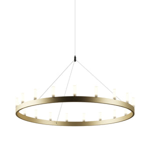 Chandelier Medium Pendant Lamp - Gold/White