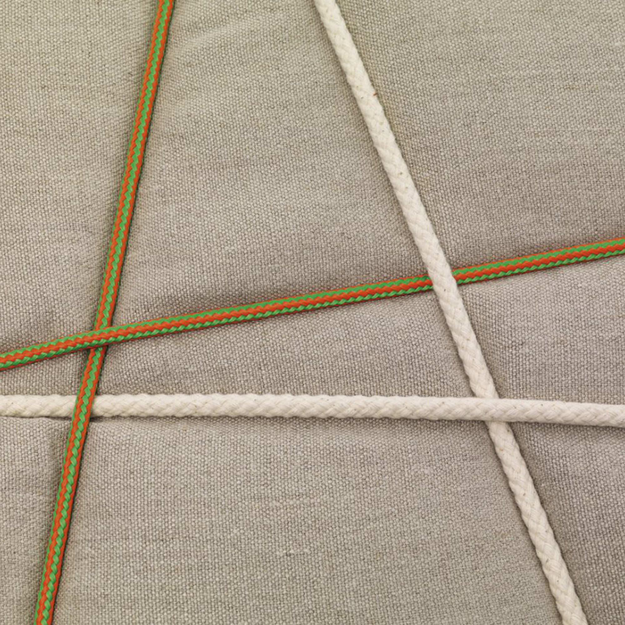 Che Pakko 65 Ottoman - Taupe Fabric/Black & Natural Ropes-4