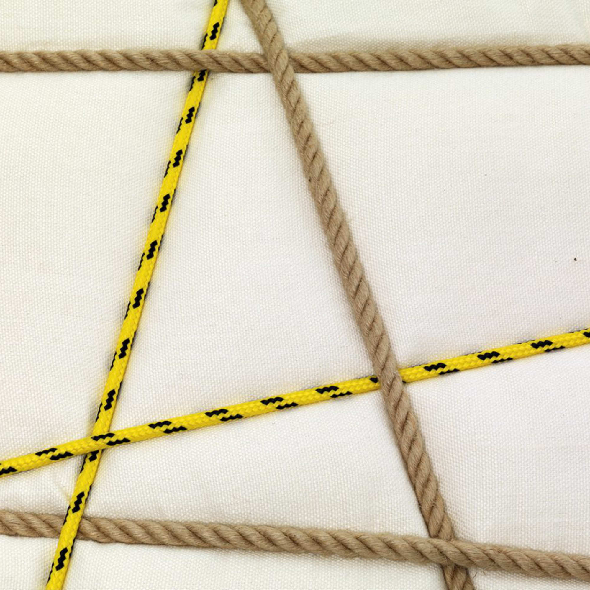 Che Pakko 65 Ottoman - Taupe Fabric/Black & Natural Ropes-6