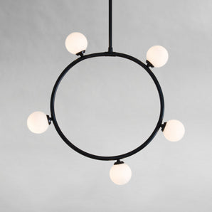 Circle and Spheres Pendant Lamp - Black