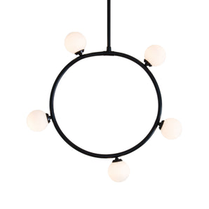 Circle and Spheres Pendant Lamp - Black