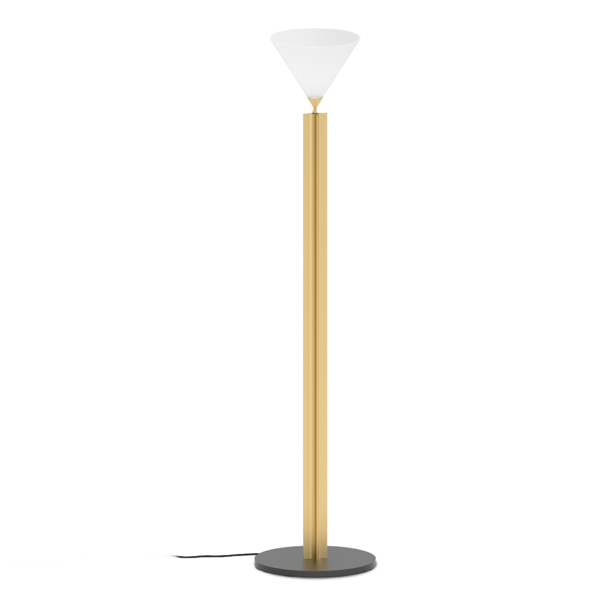 Column F02 Floor Lamp - Black/Brass-1