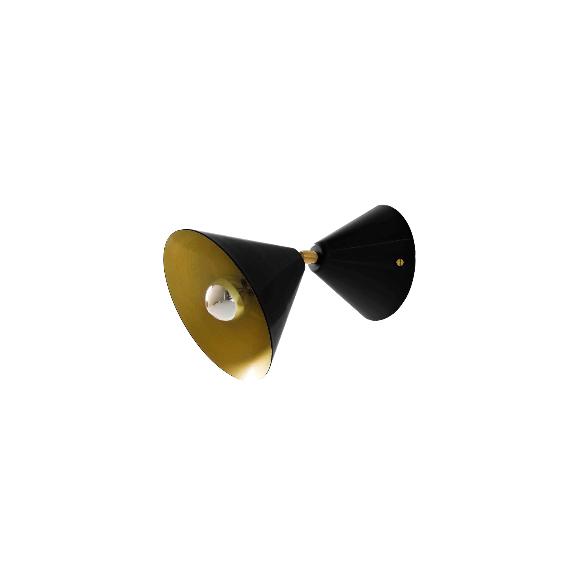 Cone Wall Lamp - Black/Brass