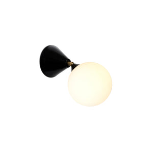 Cone and Sphere Wall Lamp - Black