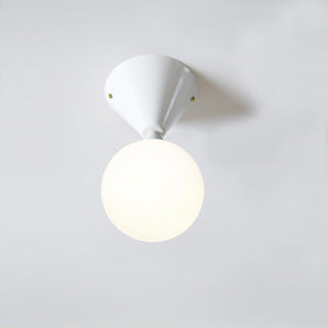 Cone and Sphere Wall Lamp - White