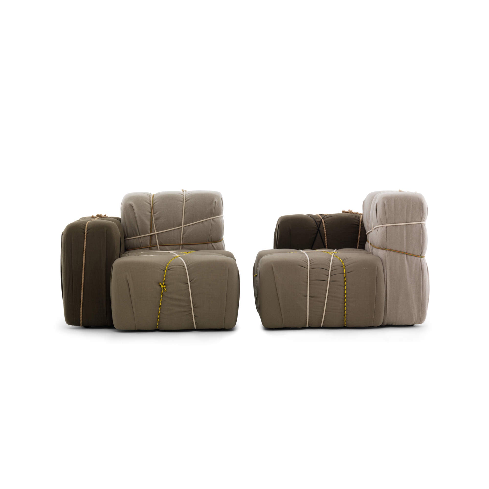Contropakko Armchair - Fabric (Sand, Light Brown, Taupe)-3