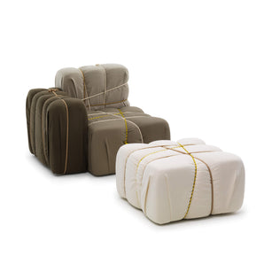 Contropakko Armchair - Fabric (Sand, Light Brown, Taupe)