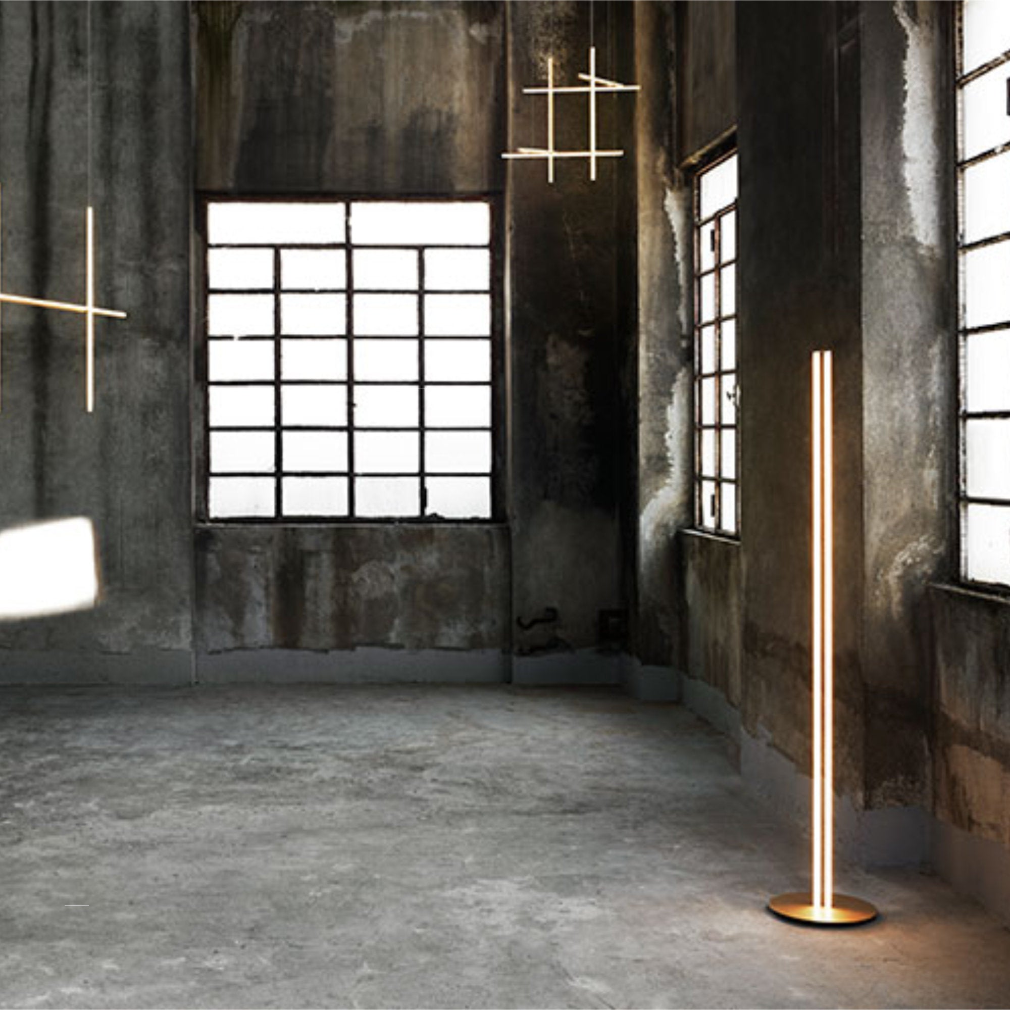 Coordinates Floor Lamp - Anodized Champagne-3