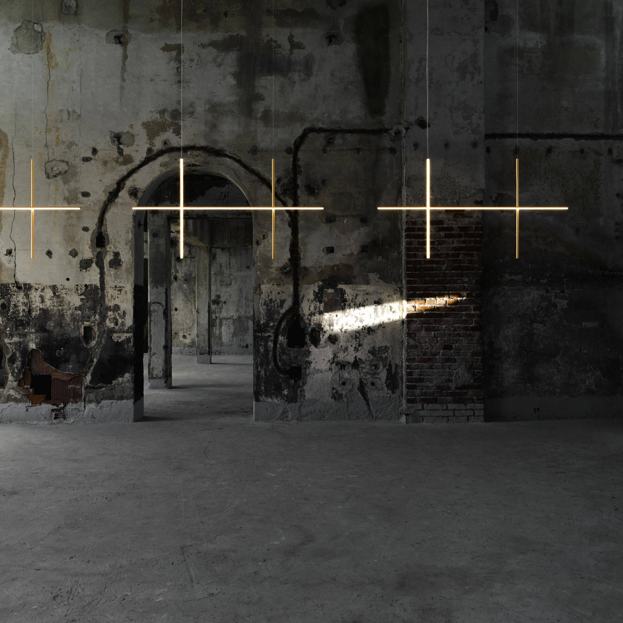 Coordinates Module Suspension Pendant Lamp - Anodized Champagne-3