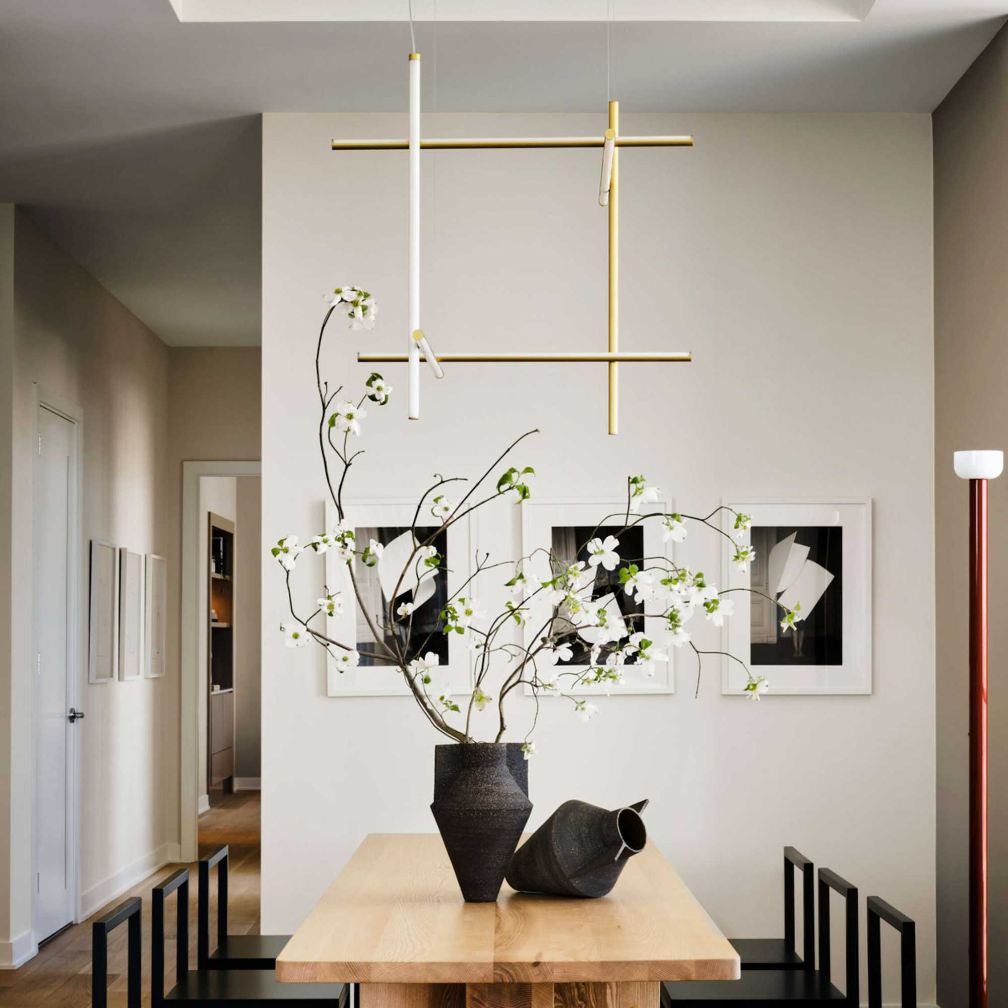 Coordinates Suspension 3 Pendant Lamp - Anodized Champagne
