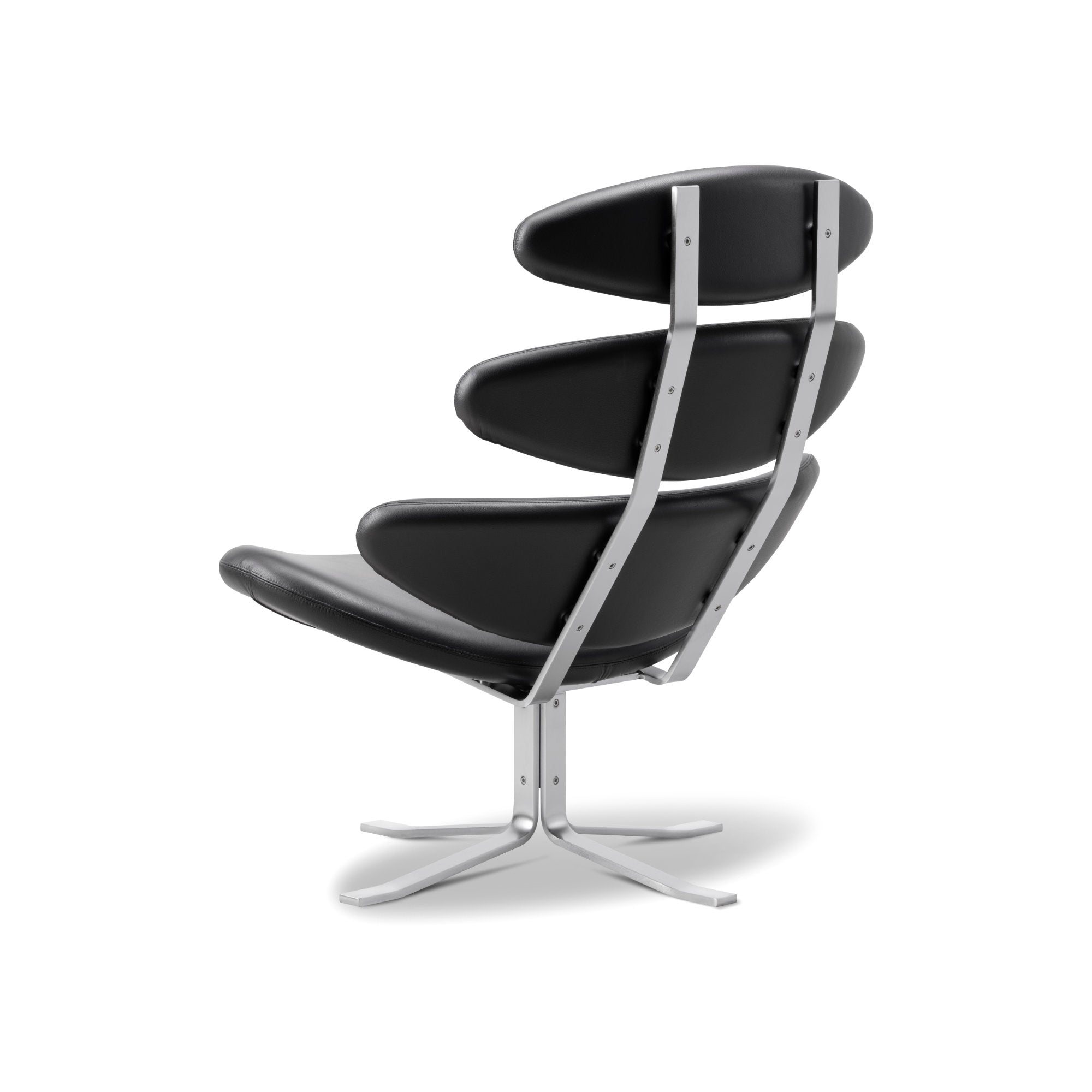 كرسي صالة كورونا 5000 الدوار - فولاذ مصقول/جلد 1 (Omni 301)-4