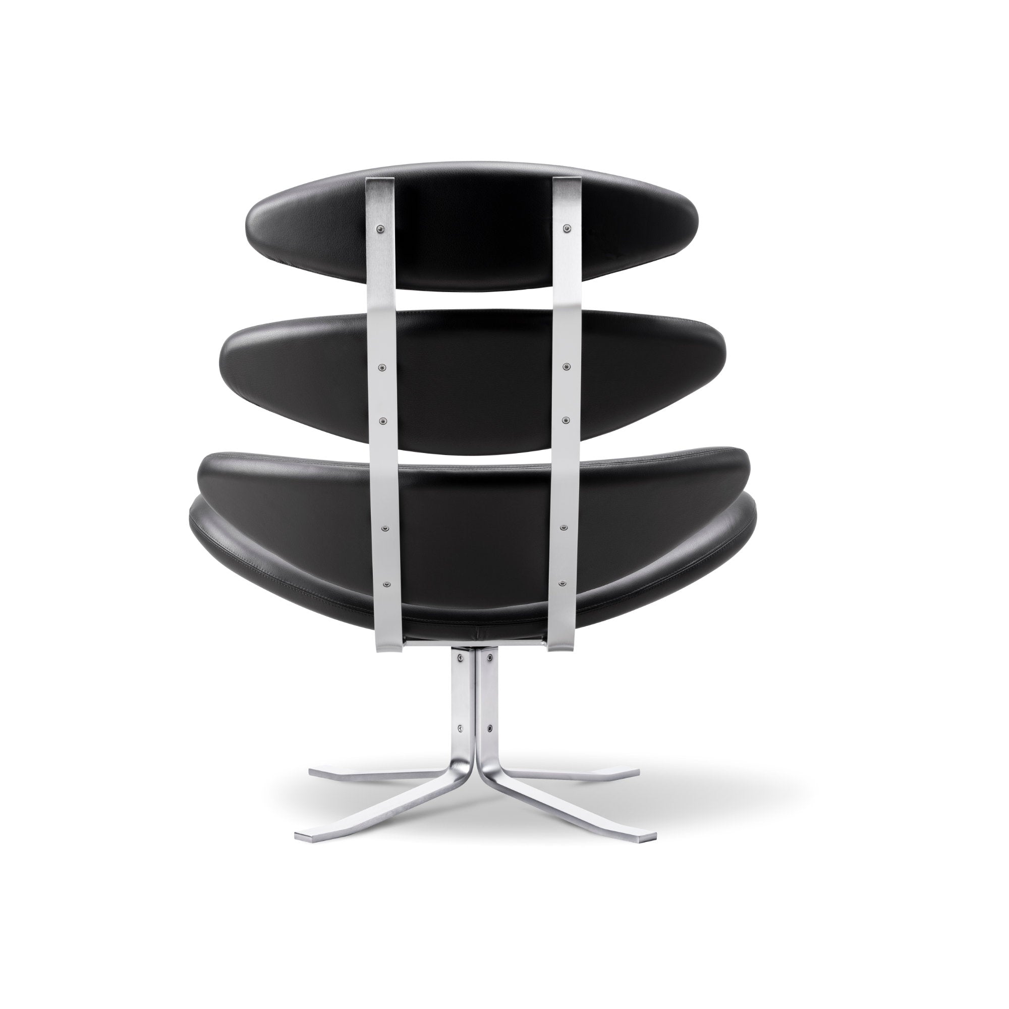 كرسي صالة كورونا 5000 الدوار - فولاذ مصقول/جلد 1 (Omni 301)-3