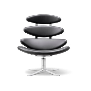 كرسي صالة كورونا 5000 الدوار - فولاذ مصقول/جلد 1 (Omni 301)