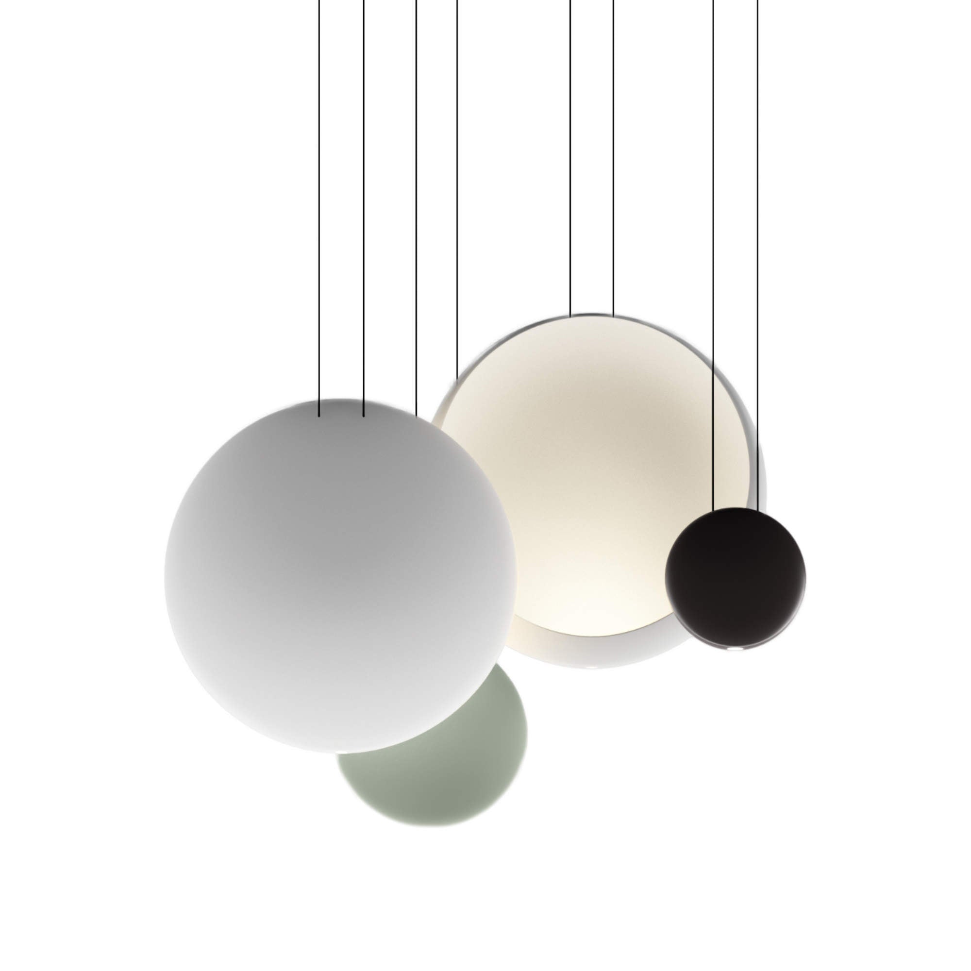 Cosmos 2516 Pendant Lamp - Green/White/Chocolate-1