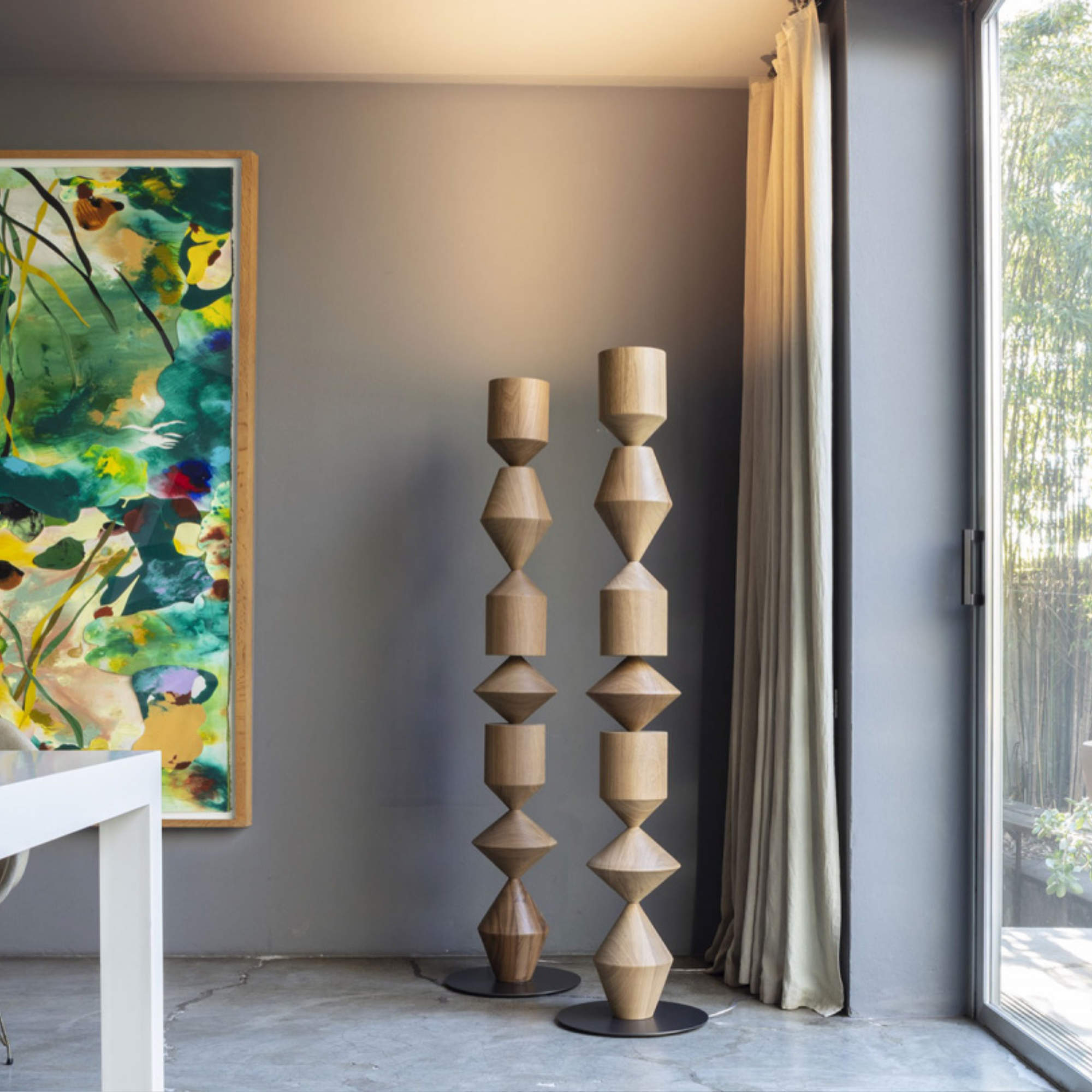 Costantina Floor Lamp - Wood-5