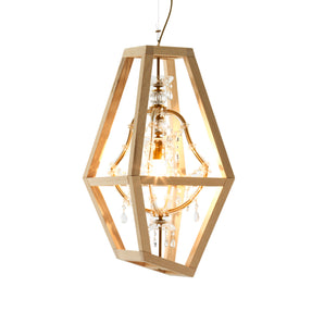 Crystal 86 Pendant Lamp - Crystal/Wood