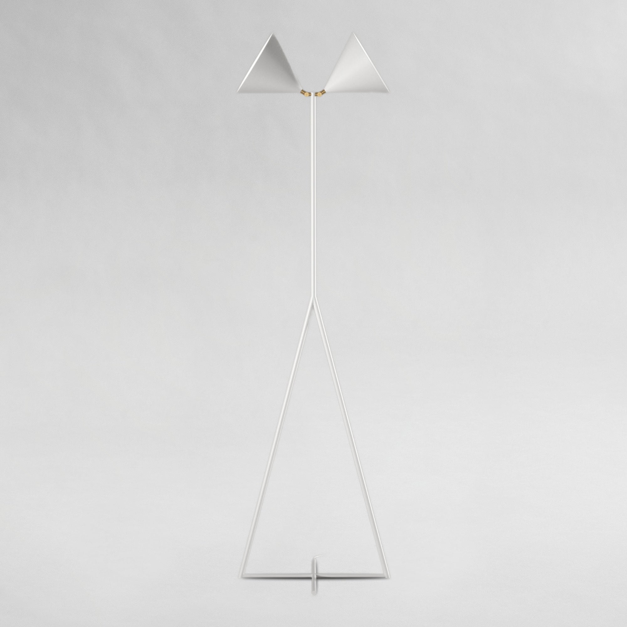 Deux Cross Base Floor Lamp - White