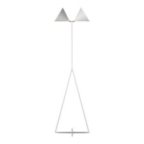 Deux Cross Base Floor Lamp - White