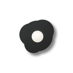 مصباح حائط إضافي على شكل قرص وكرة - أسود