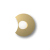 Disc and Sphere Intersecting Disc Wall Lamp - Brass/Black