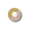 Disc and Sphere Semi Colour W01 Wall Lamp - Brass/Peach Red