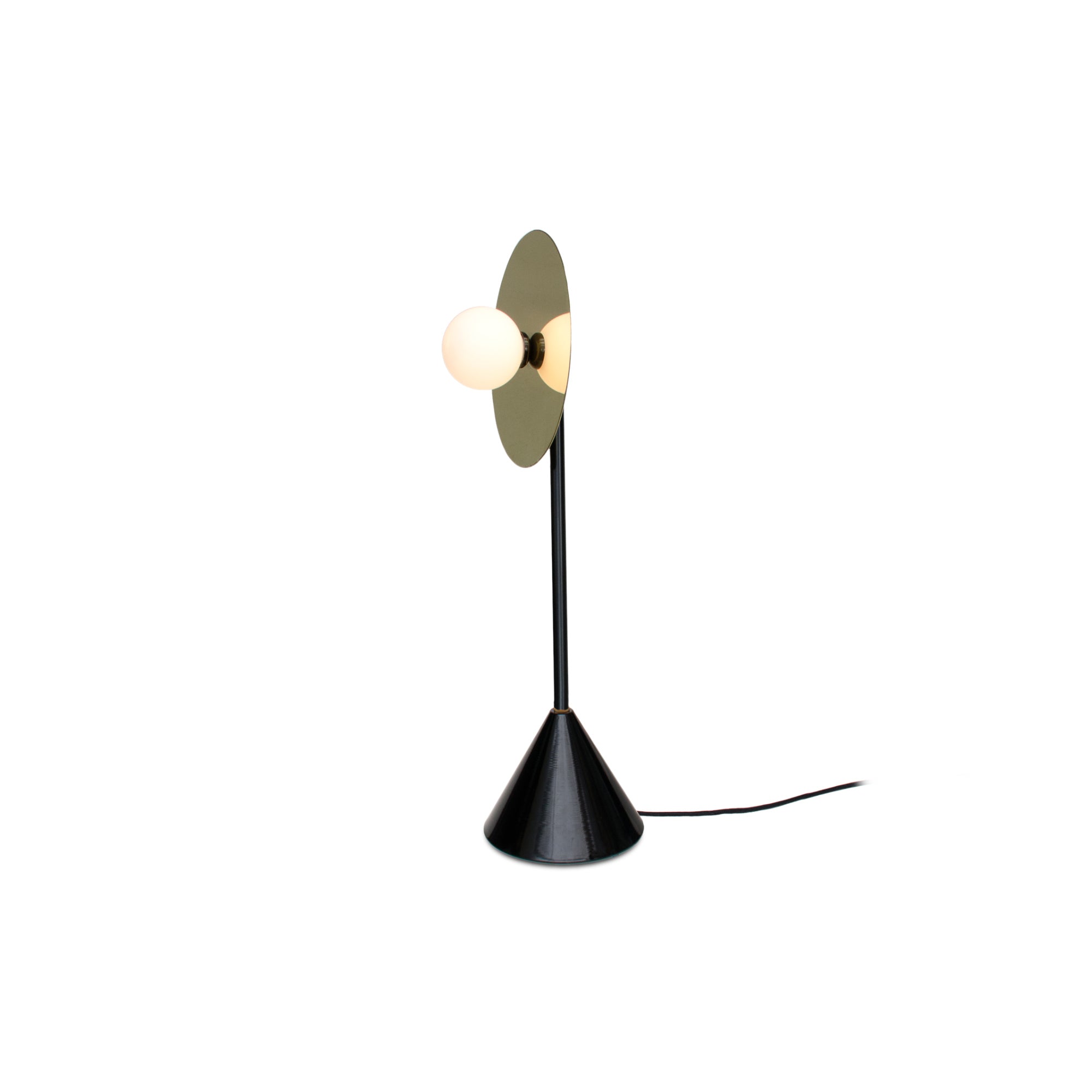 Disc and Sphere Table Lamp - Black/Brass