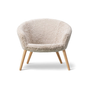 Ditzel 2631 Lounge Armchair - Oak Oiled/Fabric (Sheepskin Moonlight)