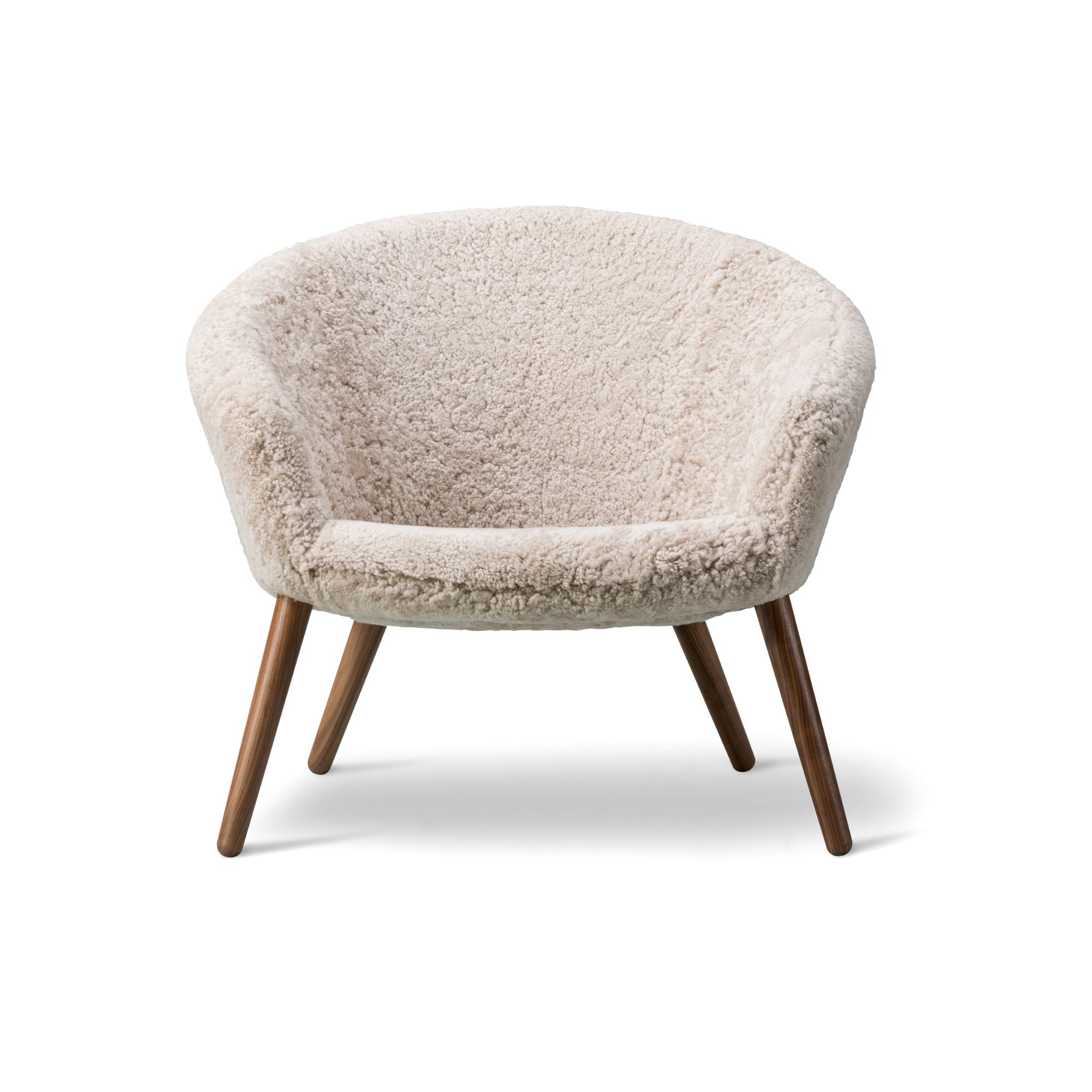 Ditzel 2631 Lounge Armchair - Walnut/Sheepskin Moonlight-3