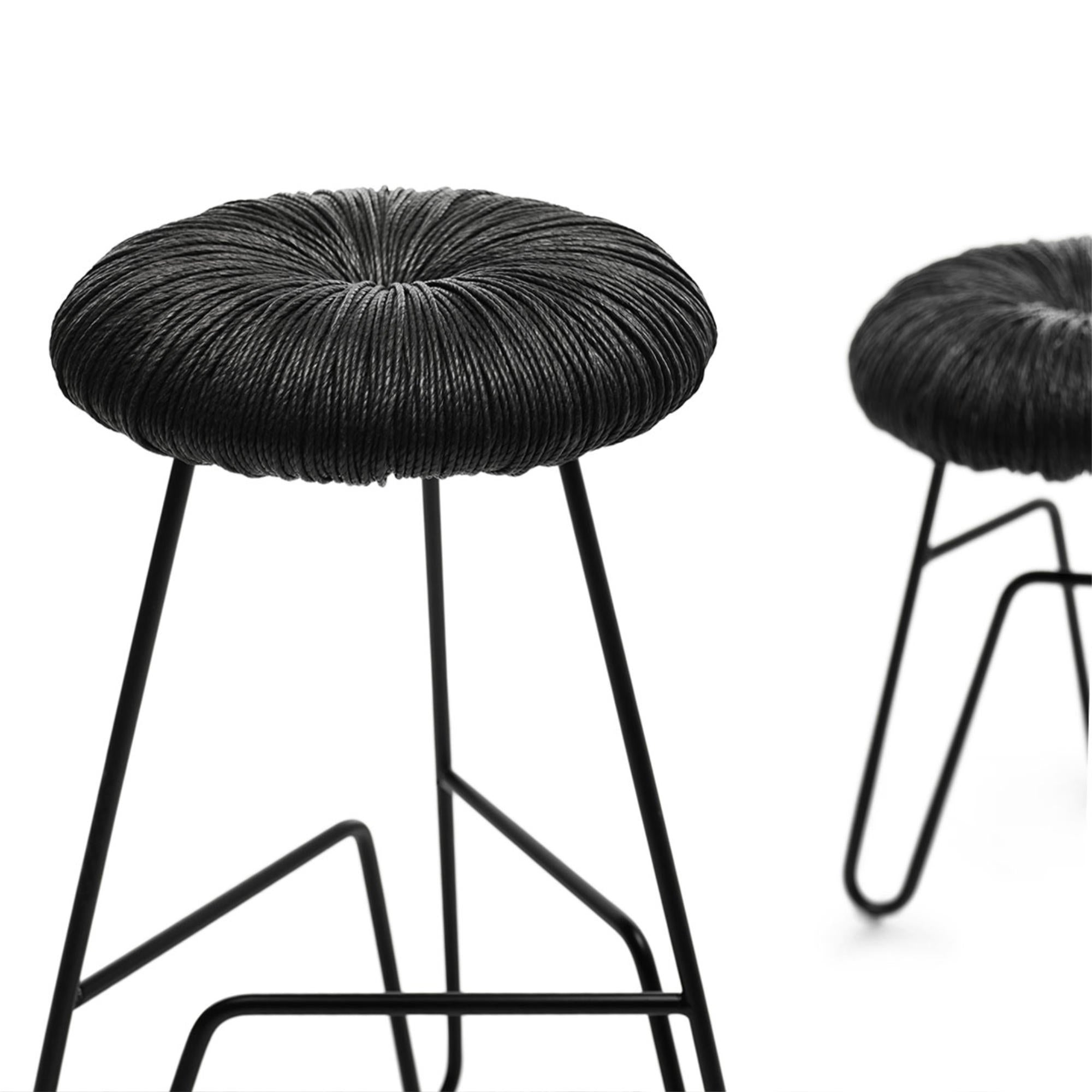 Donut All Black 65 Stool-3