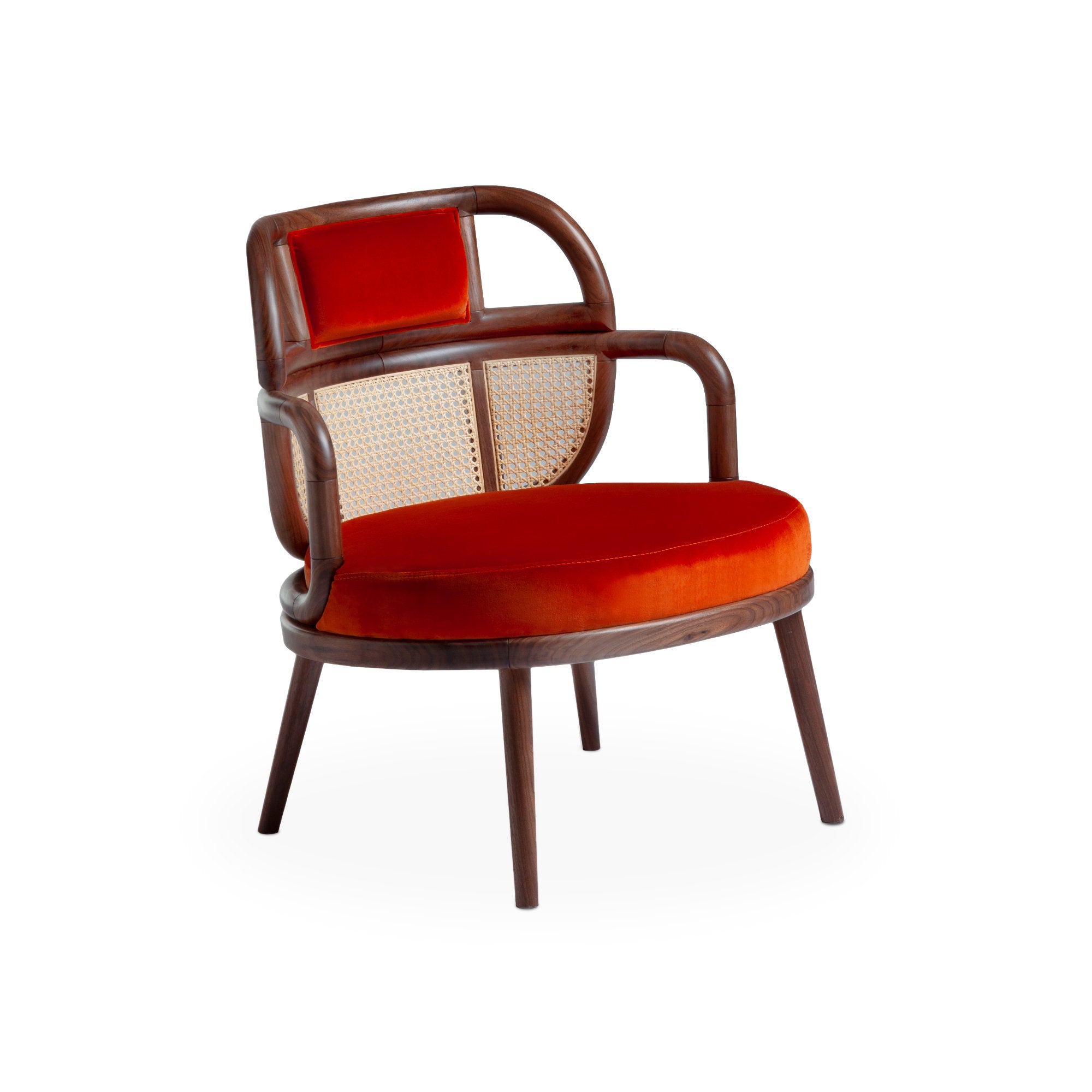 Havana Armchair - Velvet 2 (Velvet Fire)-1