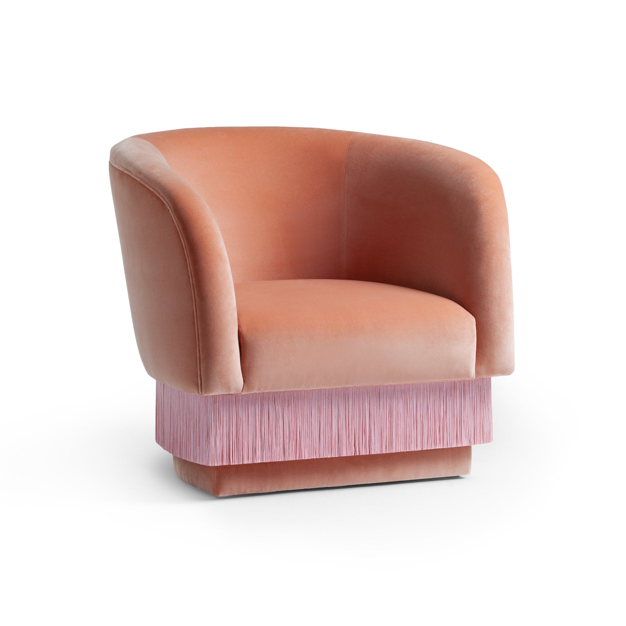 La Folie Armchair - Velvet 2 (Velvet Powder Pink)-1