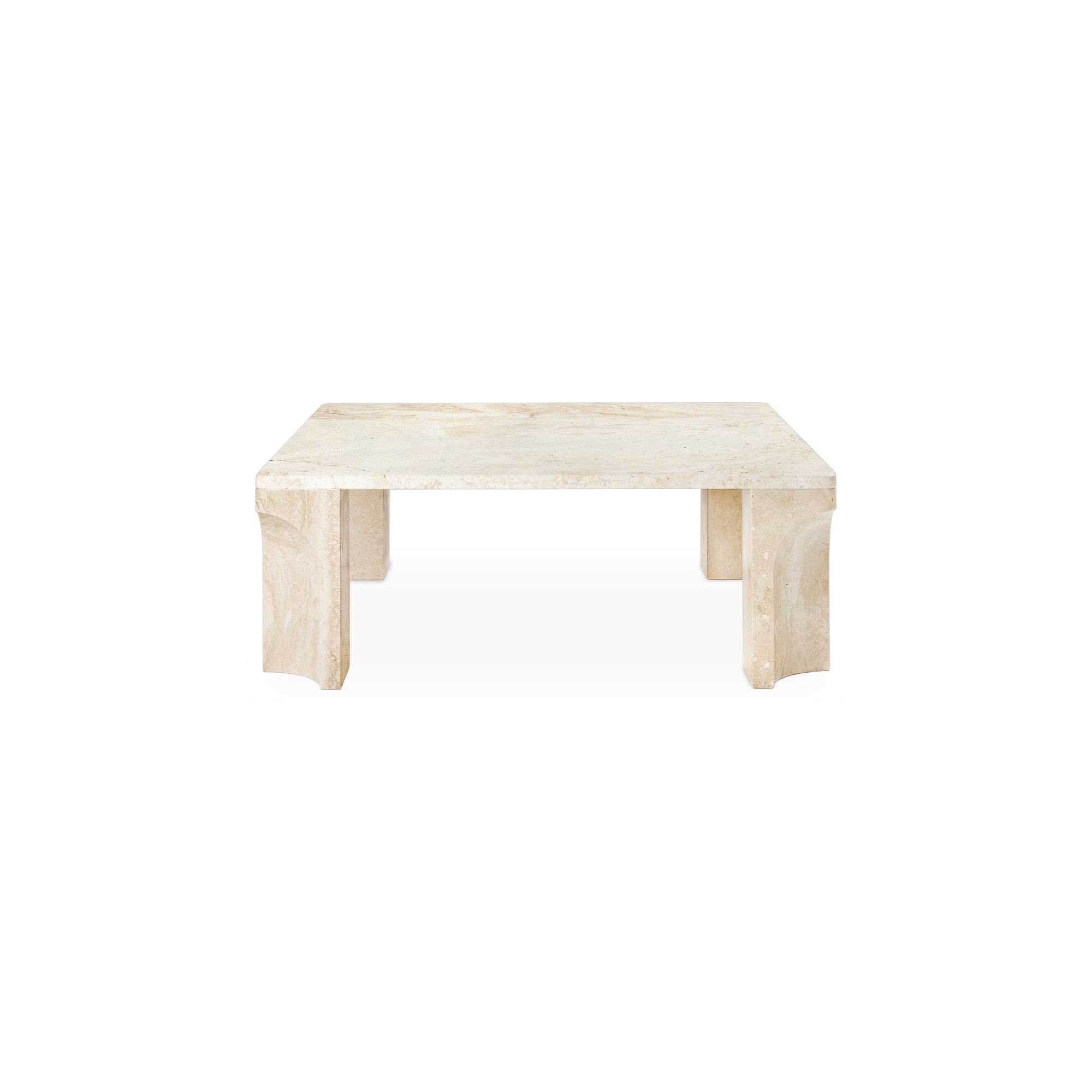 Doric 10109922 Coffee Table - Neutral White Travertine-3