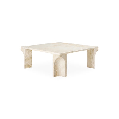 Doric 10109922 Coffee Table - Neutral White Travertine