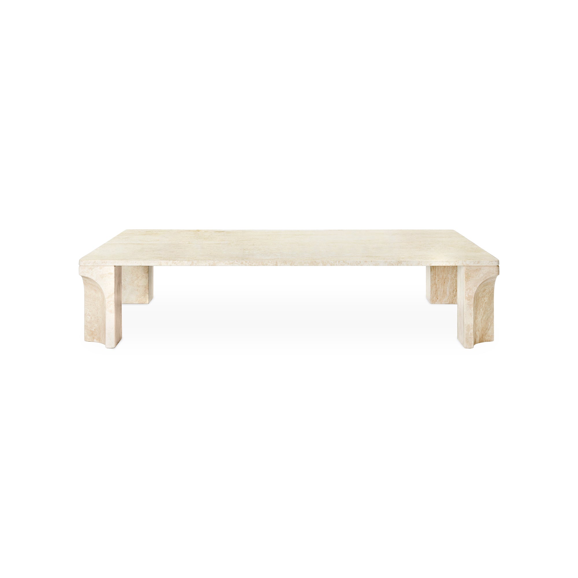 Doric 10109926 Coffee Table - Neutral White Travertine-3