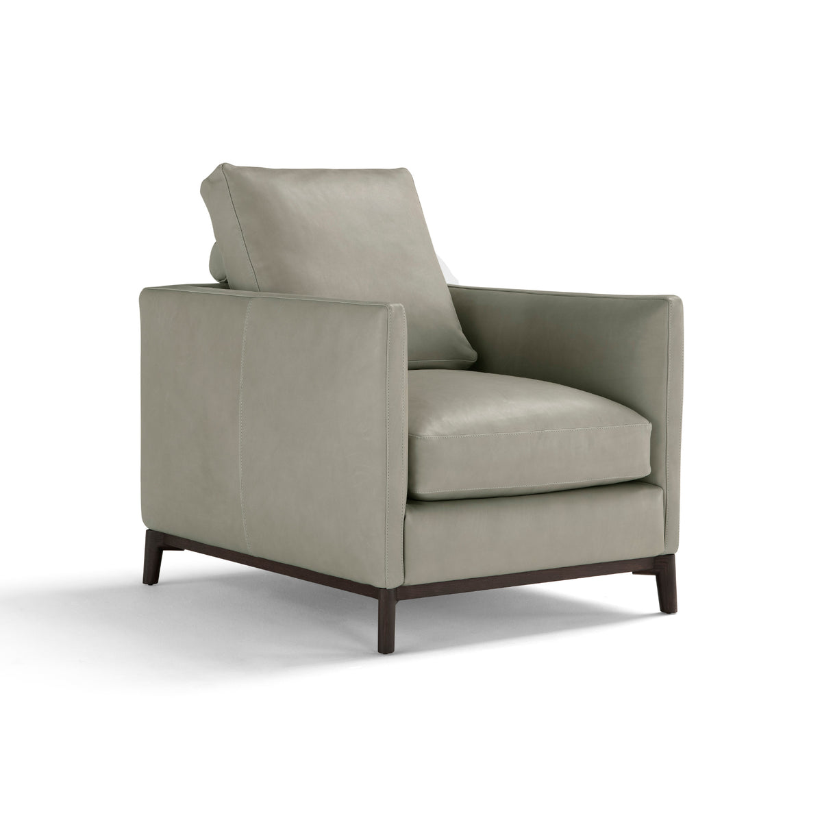 Dorsey Armchair – 82x87 / Wood (Frassino Tinto Noce) / Cuoio 38/Leather (Terrea 8006)-1