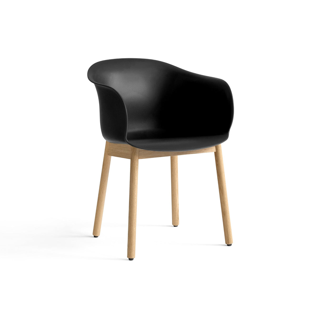 Elefy Dining Chair – 57.5x77 / Wood (Oak) / Polypropylene (Black)-1